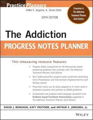 کتاب The Addiction Progress Notes Planner (راهنمای یادداشت‌های درمان اعتیاد) نسخه انگلیسی PDF | دیوید جی. برگویس